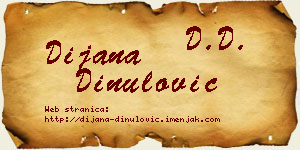 Dijana Dinulović vizit kartica